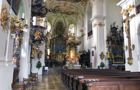Inneres der Basilika Maria Brünnlein