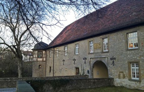 Ankunft am ehemaligen Schrozberger Wasserschloss